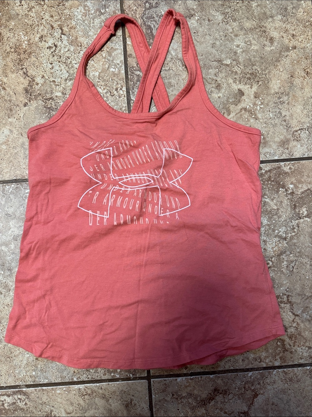 Under Armour Coral Racerback Graphic Tank Top